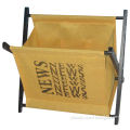 Folding wooden laundry hamper with removable bag
